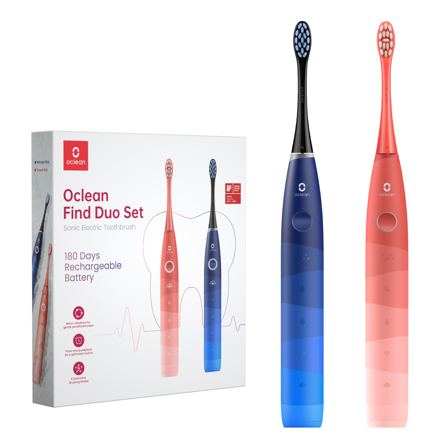 Oclean Find Duo Set-Toothbrushes-Oclean US Store
